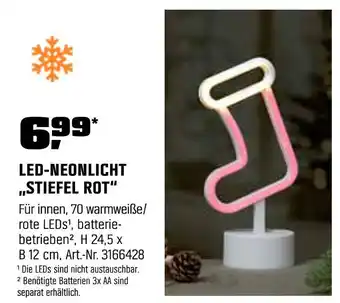 OBI Led-neonlicht 'stiefel rot' Angebot