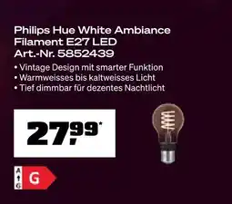 OBI Philips hue white ambiance filament e27 led Angebot
