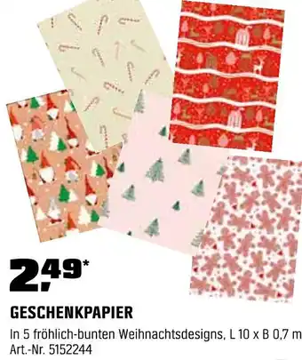 OBI Geschenkpapier Angebot