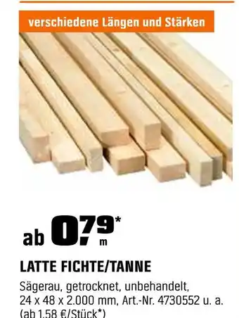 OBI Latte fichte/tanne Angebot