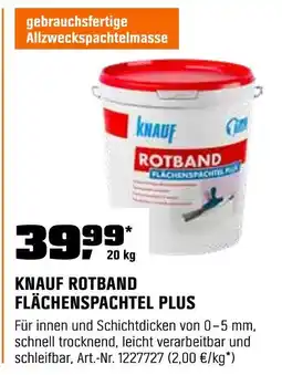 OBI Knauf rotband flächenspachtel plus Angebot
