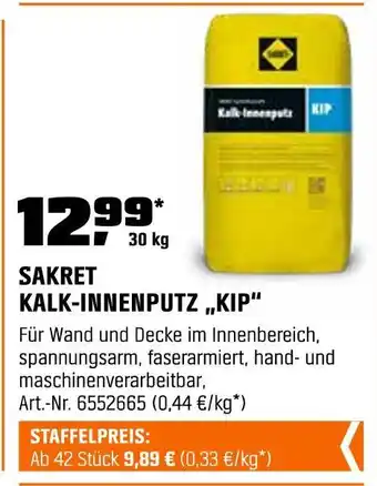 OBI Sakret kalk-innenputz „kip“ Angebot