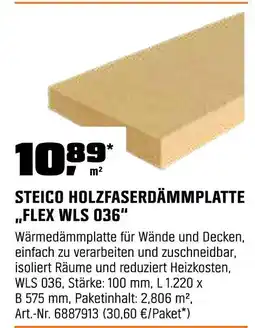 OBI Steico holzfaserdämmplatte flex wls 036 Angebot