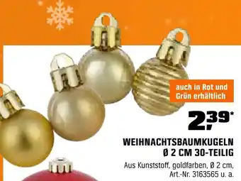 OBI Weihnachtsbaumkugeln Angebot