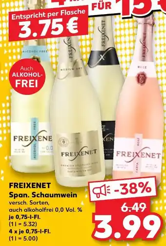 Kaufland Freixenet span. schaumwein alkoholfrei Angebot
