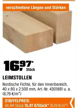 OBI Leimstollen Angebot