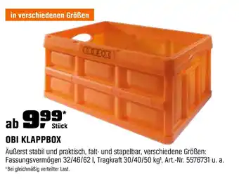 OBI Obi klappbox Angebot