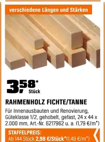 OBI Rahmenholz fichte/tanne Angebot
