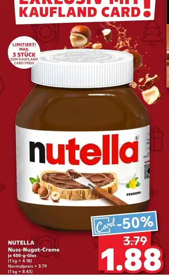 Kaufland Ferrero nutella Angebot