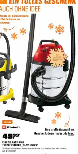 OBI Einhell nass- und trockensauger th-vc 1820 s Angebot