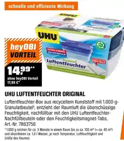 OBI Uhu luftentfeuchter original Angebot