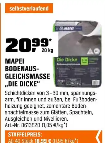 OBI Mapei bodenausgleichsmasse die dicke Angebot