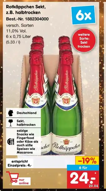 Netto Marken-Discount Rotkäppchen sekt Angebot