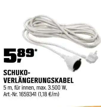 OBI Schuko-verlängerungskabel Angebot