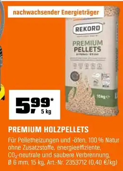 OBI Rekord premium holzpellets Angebot