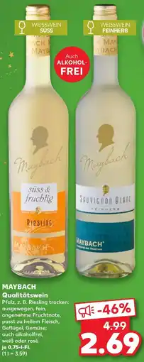 Kaufland Maybach süß & fruchtig riesling Angebot