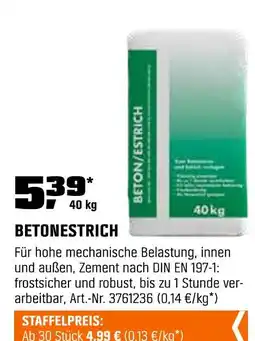 OBI Betonestrich Angebot