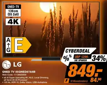 Expert LG QNED TV 55QNED87A6B Angebot
