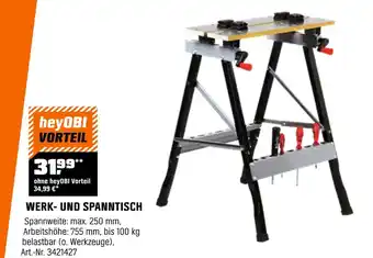 OBI Werk- und spanntisch Angebot