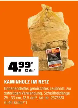 OBI Kaminholz im netz Angebot