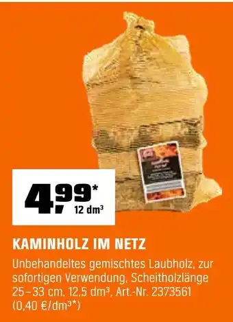 OBI Kaminholz im netz Angebot