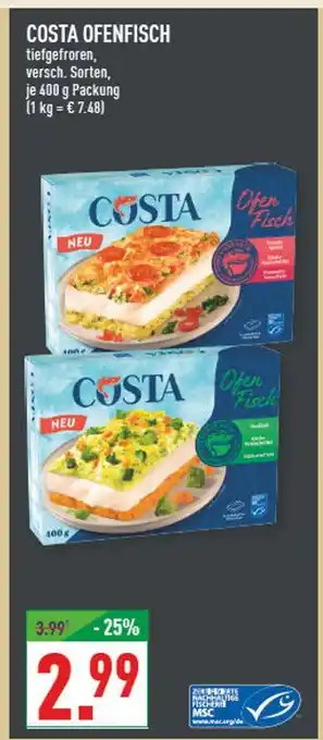 Marktkauf Costa ofenfisch tomate Angebot