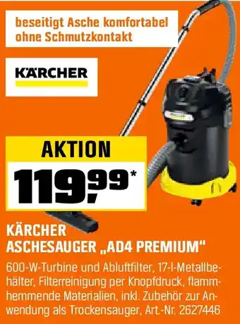 OBI Kärcher aschesauger „AD4 premium" Angebot
