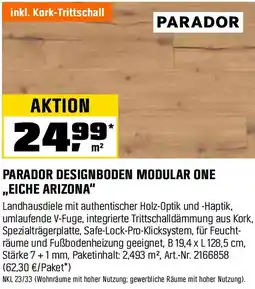 OBI Parador designboden modular one ,,eiche arizona" Angebot