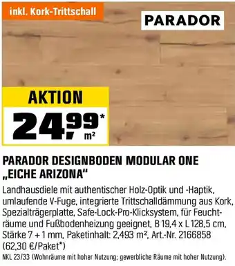 OBI Parador designboden modular one ,,eiche arizona" Angebot