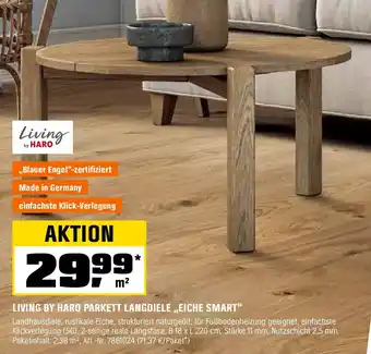 OBI Living by haro parkett langdiele ,,eiche smart" Angebot