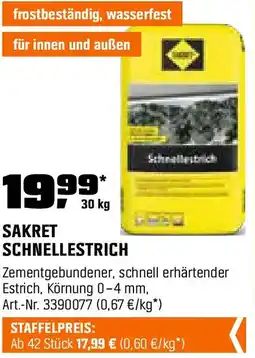 OBI Sakret schnellestrich Angebot