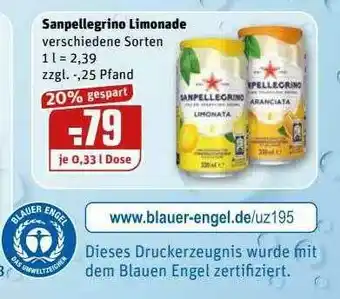 REWE Kaufpark Sanpellegrino Limonade Angebot