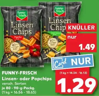 Kaufland FUNNY-FRISCH Linsen oder Popchips Angebot