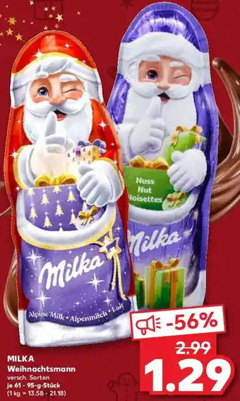 Kaufland MILKA Weihnachtsmann Angebot