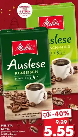 Kaufland MELITTA Kaffee Angebot