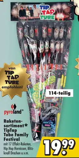 Mäc Geiz Pyroland Raketensortiment TipTap Tube Family Festival Angebot