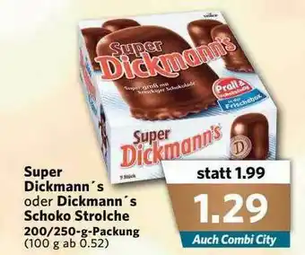 Combi Super Dickmann's Oder Dickmann's Schoko Strolche Angebot