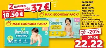 Kaufland PAMPERS Windeln oder Pants Maxi-Pack Angebot