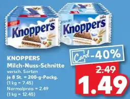 Kaufland KNOPPERS Milch-Nuss-Schnitte Angebot