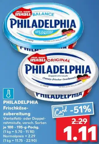 Kaufland PHILADELPHIA Frischkäsezubereitung Angebot