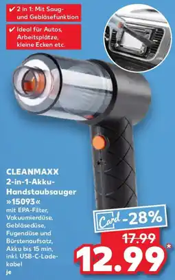 Kaufland CLEANMAXX 2-in-1-Akku- Handstaubsauger 15093 Angebot