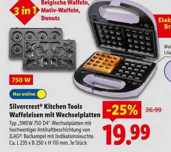 Lidl Silvercrest kitchen tools waffeleisen mit wechselplatten Angebot