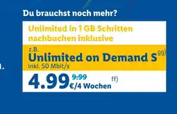 Lidl Unlimited on demand s Angebot
