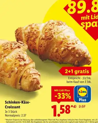 Lidl Schinken-käse-croissant Angebot