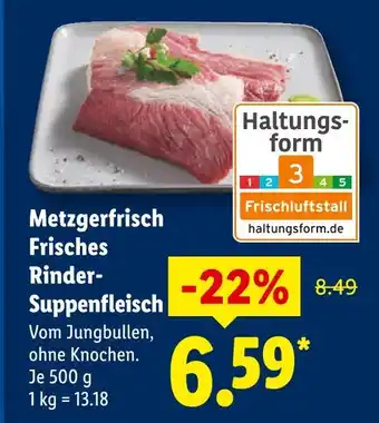 Lidl Metzgerfrisch frisches rinder-suppenfleisch Angebot