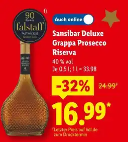 Lidl Sansibar deluxe grappa prosecco riserva Angebot
