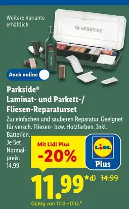 Lidl Parkside laminat- und parkett-/fliesen-reparaturset Angebot