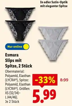 Lidl Esmara slips mit spitze Angebot