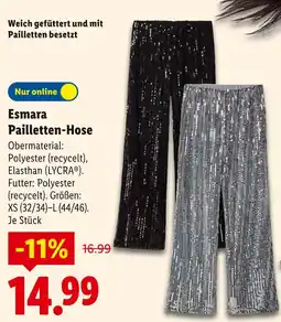 Lidl Esmara pailletten-hose Angebot