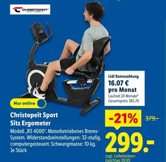 Lidl Christopeit sport sitz ergometer Angebot